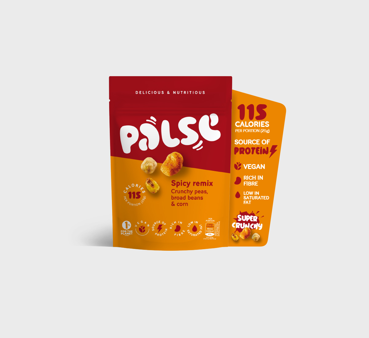 SPICY REMIX  Crunchy peas, fava beans & corn